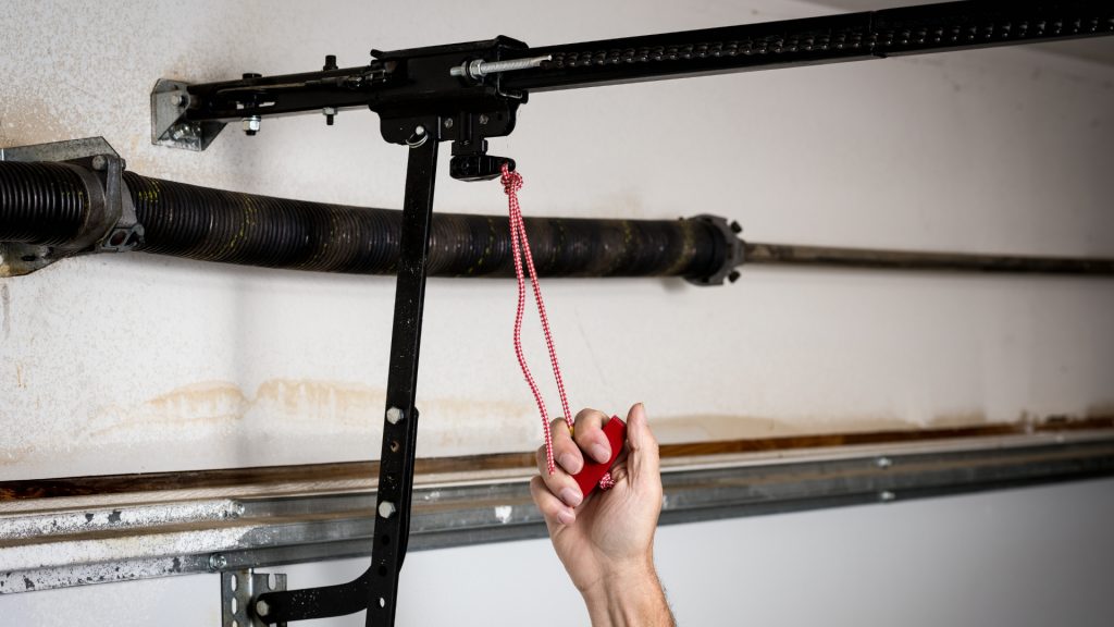 An homeowner pulling the emergency cord
