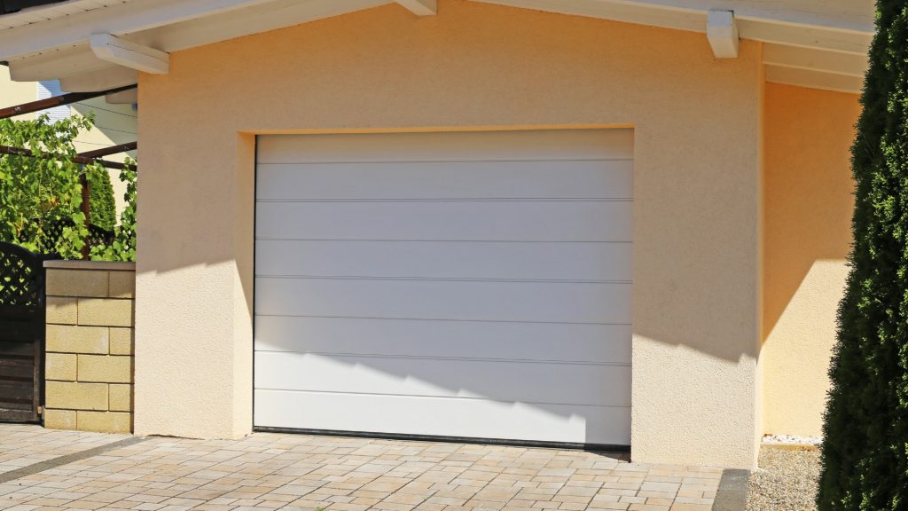 A garage door with bottom seal