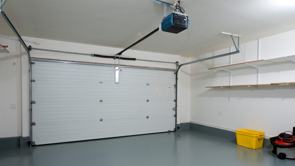 A new overhead garage door