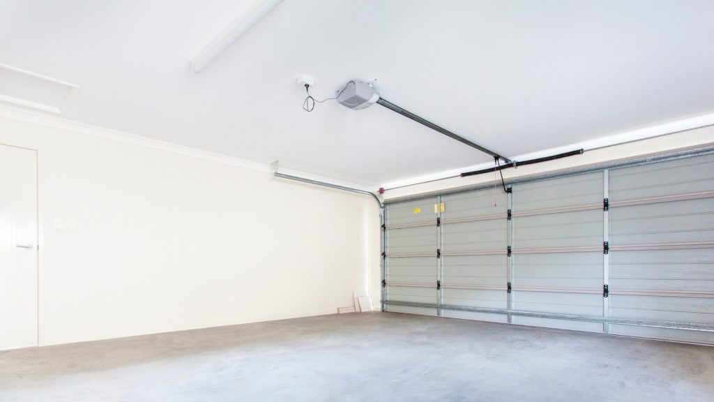 A hurricane-rated garage door reinforced with braces