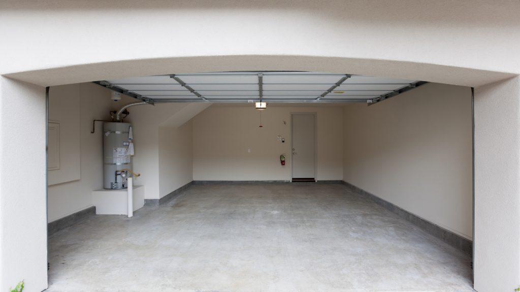 A new overhead garage door