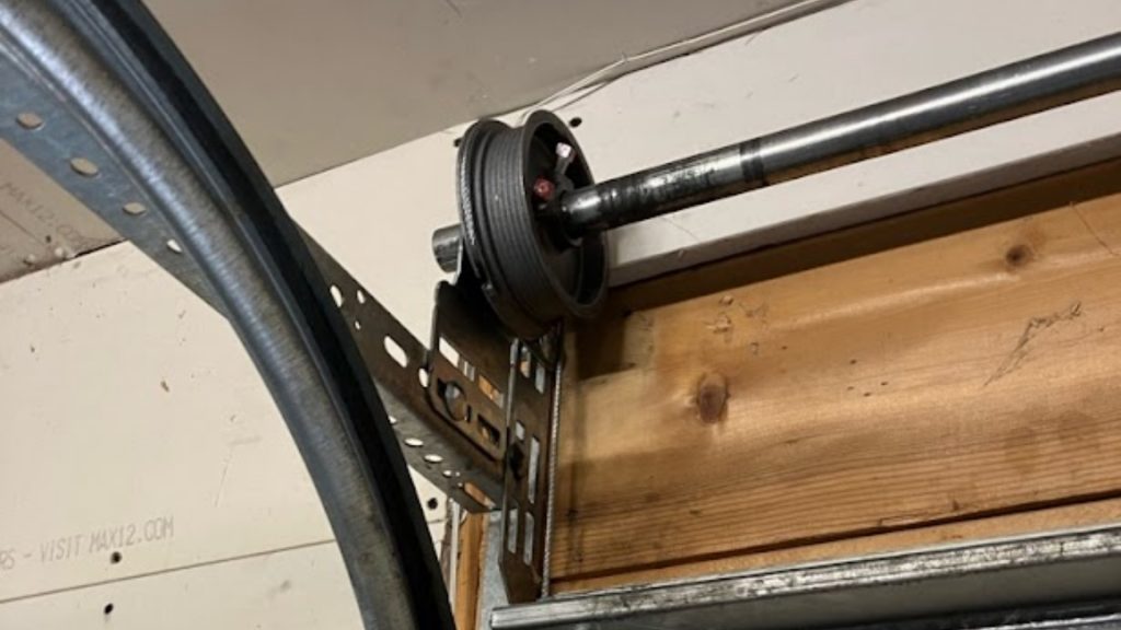 A well-tensioned garage door cable