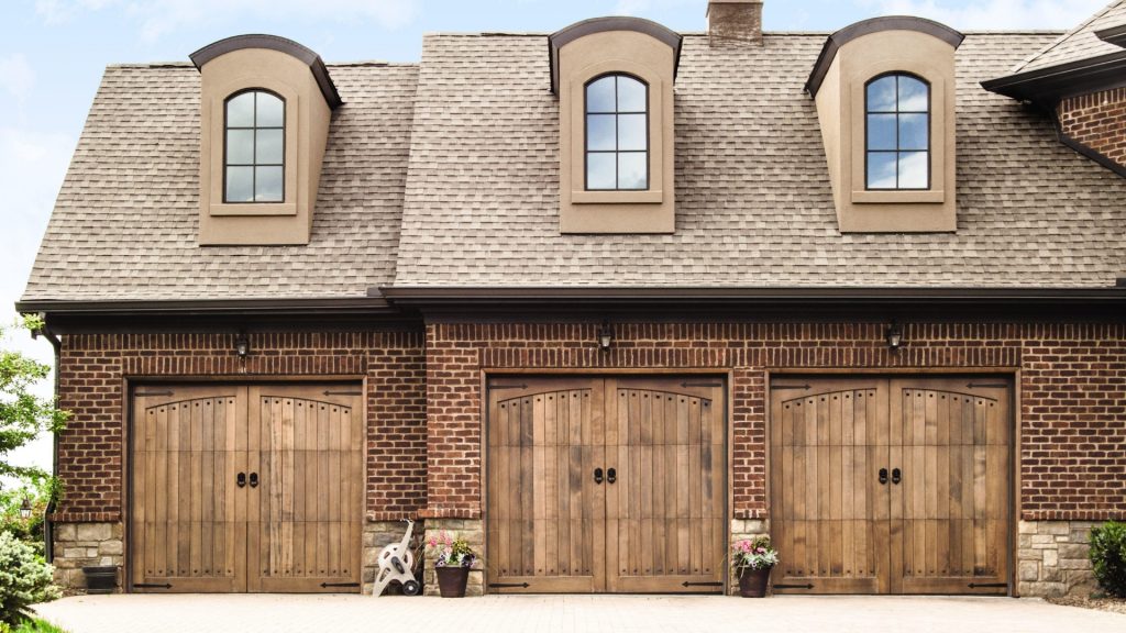 Three one-car garage door size
