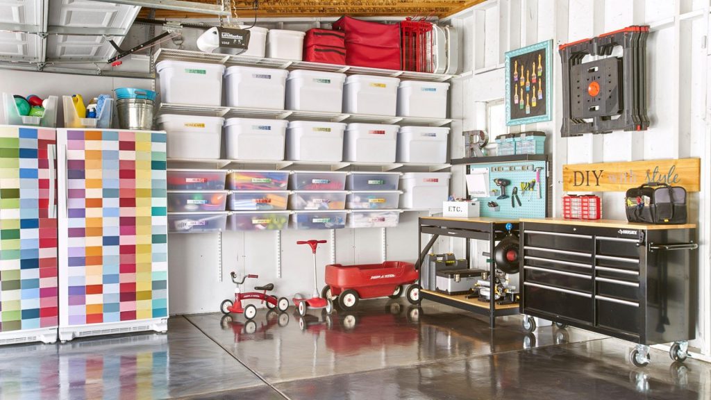Well-organized garage storage