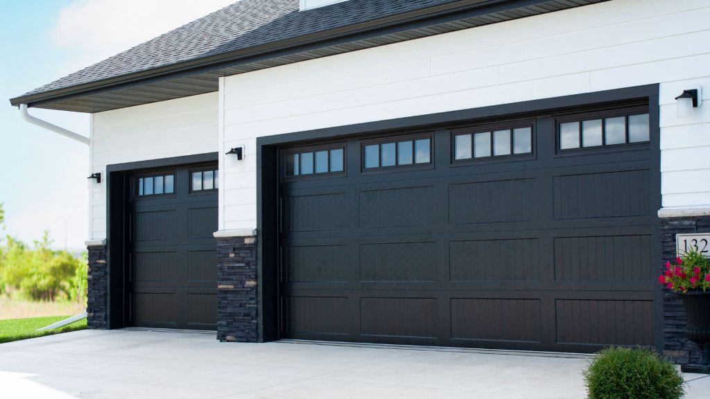 Doors with classic raised garage door panels