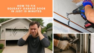A guide on how to fix a squeaky garage door with basic tools in 10 minutes.
