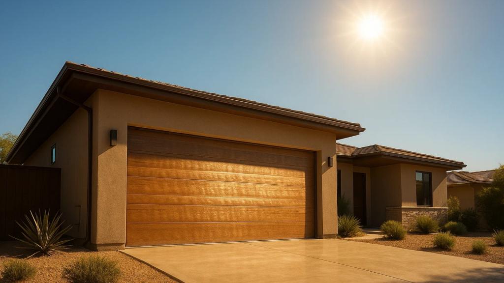 An Omaha garage door replacement during the summer