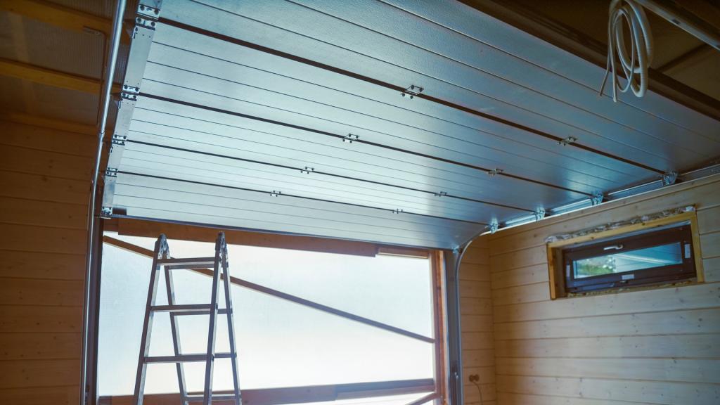 An new garage door installation in Omaha