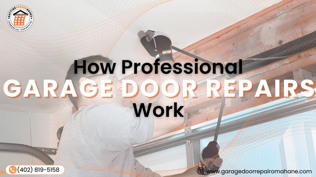 A homeowner’s guide to professional garage door repairs with expert technician at work