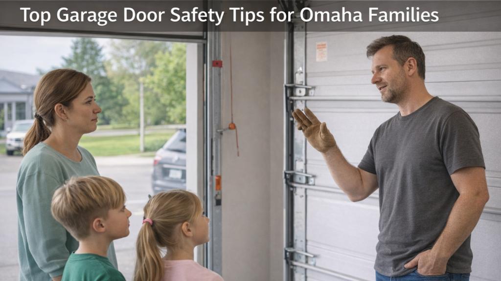 Providing garage door safety tips to parents and kids in a residential setting